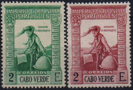 1443.jpg -     Lote:    1443                   Descrição:         1938 &mdash; Império Colonial Português. NÃO EMITIDO". CE NE1, 2E lilás vermelho. Acompanha selo normal em verde para comparação. MR.        ***       Valor Base:     &euro; 2500,00     Valor Venda:     &euro;      