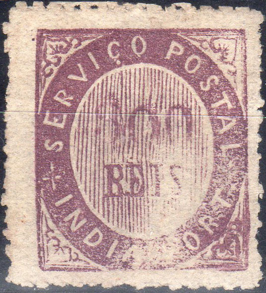 1459.jpg -     Lote:    1459                   Descrição:         1873 &mdash; Nativos. Tipo IA. CE18, 300 reis violeta. Valor de catálogo &euro; 233,00.        PI       Valor Base:     &euro; 40,00     Valor Venda:     &euro;      