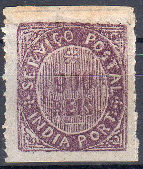 1460.jpg -     Lote:    1460                   Descrição:         1877 &mdash; Nativos. Tipo IIIB. CE47, 900 reis violeta. Valor de catálogo &euro; 220,00.        **       Valor Base:     &euro; 40,00     Valor Venda:     &euro;      