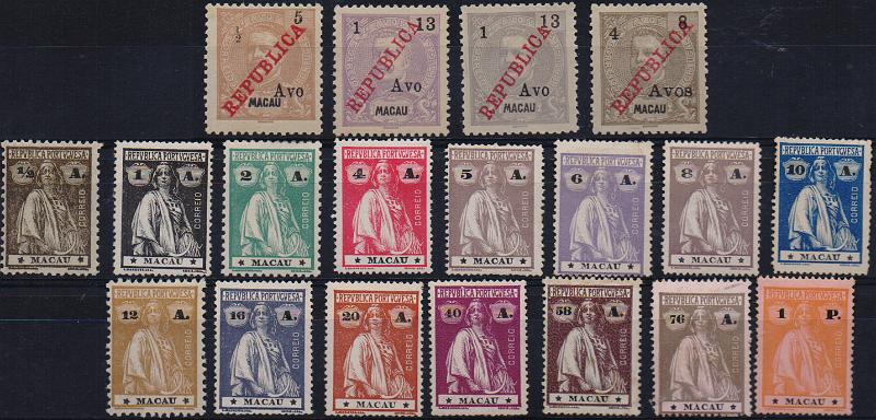 1519.jpg -     Lote:    1519                   Descrição:         1913 &mdash; D. Carlos I, com sobretaxa + Ceres. CE198/201 + CE210/224 (falta 3P). Alguns selos Ceres sem goma. Lote a ver.         **/*       Valor Base:     &euro; 60,00     Valor Venda:     &euro;      