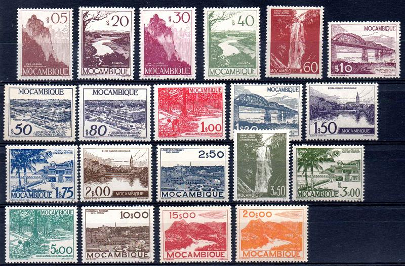 1591.jpg -     Lote:    1591                   Descrição:         1948/49 &mdash; Vistas de Moçambique. CE324/343. Série completa. Valor de catálogo &euro; 122,00.        **       Valor Base:     &euro; 25,00     Valor Venda:     &euro;      