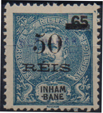 1612.jpg -     Lote:    1612                   Descrição:         1903 &mdash; D. Carlos I Mouchon, com sobretaxa. CE31, 50 s/ 65 reis. Selo remetido pela Secretaria de Berna para as Administrações Postais do Ultramar Português, através do Ministério da Marinha e do Ultramar, onde lhe foi aplicada a sobrecarga "ULTRAMAR" com a finalidade de lhes retirar o poder de franquia. B e R.        *       Valor Base:     &euro; 28,00     Valor Venda:     &euro;      