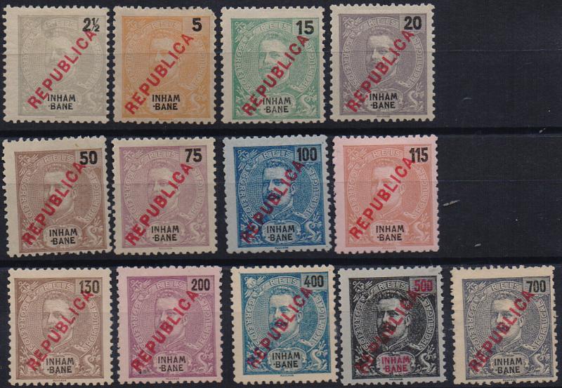 1613.jpg -     Lote:    1613                   Descrição:         1917 &mdash; D. Carlos I Mouchon, com sobrecarga REPUBLICA local CE 89/101. Série completa. Valor de catálogo &euro; 150,00.        *       Valor Base:     &euro; 30,00     Valor Venda:     &euro;      