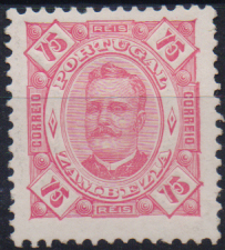 1684.jpg -     Lote:    1684                   Descrição:         1893/94 &mdash; D. Carlos I Diogo Neto. CE8, 75 reis carmim, denteado 11 &frac12;. Valor de catálogo &euro; 170,00.        **       Valor Base:     &euro; 35,00     Valor Venda:     &euro;      