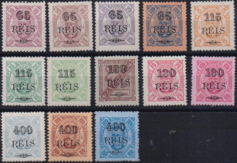 1690.jpg -     Lote:    1690                   Descrição:         1893/94 &mdash; D. Carlos I Diogo Neto, com sobretaxa. CE29/41. Série completa. Valor de catálogo &euro; 190,00.        **       Valor Base:     &euro; 35,00     Valor Venda:     &euro;      