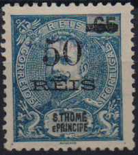 1715.jpg -     Lote:    1715                   Descrição:         1903 &mdash; D. Carlos I Mouchon, com sobretaxa. CE95, 50 s/ 65 reis. Selo remetido pela Secretaria de Berna para as Administrações Postais do Ultramar Português, através do Ministério da Marinha e do Ultramar, onde lhe foi aplicada a sobrecarga "ULTRAMAR" com a finalidade de lhes retirar o poder de franquia. B e R.        *       Valor Base:     &euro; 28,00     Valor Venda:     &euro;      
