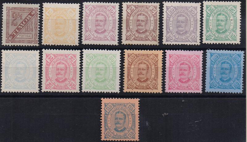 1730.jpg -     Lote:    1730                   Descrição:         1893/94 &mdash; D. Carlos I tipo Diogo Neto. CE26/37. Série completa. Valor de catálogo &euro; 170,00.        *       Valor Base:     &euro; 40,00     Valor Venda:     &euro;      