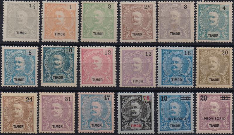 1731.jpg -     Lote:    1731                   Descrição:         1898/1899 &mdash; D. Carlos I Mouchon + D. Carlos I, com sobretaxa. CE58/73 + CE74/75. As duas séries completas. Valor de catálogo &euro; 120,00.        *       Valor Base:     &euro; 25,00     Valor Venda:     &euro;      