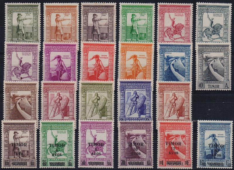 1742.jpg -     Lote:    1742                   Descrição:         1938/46 &mdash; Império Colonial Português + idem, com sobretaxa. CE227/243 + CE244/249. As duas séries completas. Valor de catálogo &euro; 250,00.        **       Valor Base:     &euro; 50,00     Valor Venda:     &euro;      
