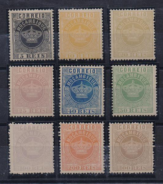 1976.jpg -     Lote:    1976                   Descrição:         Reimpressões de 1905 * 1876 &mdash; Tipo Coroa. CE1/9. Série completa. Valor de catálogo &euro; 270,00.        R*       Valor Base:     &euro; 140,00     Valor Venda:     &euro;      