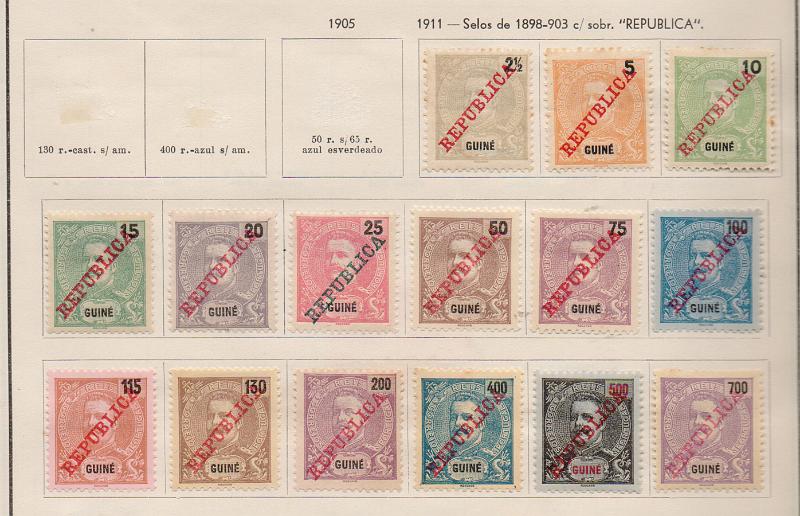2030.jpg -     Lote:    2030                   Descrição:         Guiné Portuguesa &mdash; Colecção montada em folhas Molder. Selos novos com charneira incluindo correio aéreo e porteado desde 1911 a 1974. Bom valor de catálogo. Lote a ver.        Lote       Valor Base:     &euro; 50,00     Valor Venda:     &euro;      