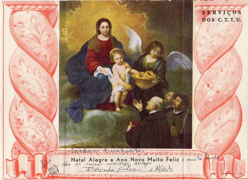 2209.jpg -     Lote:    2209      Lotes pelo Correio              Descrição:         1936/54 &mdash; Impressos de Telegramas Directos e Autógrafos. Boas Festas. Lote com 6 autógrafos BF, todos diferentes sendo um de Moçambique (CTTU) e outro do Movimento Nacional Feminino distribuído aos soldados em 1961 OM3.        Lote       Valor Base:     &euro; 8,00     Valor Venda:     &euro;      