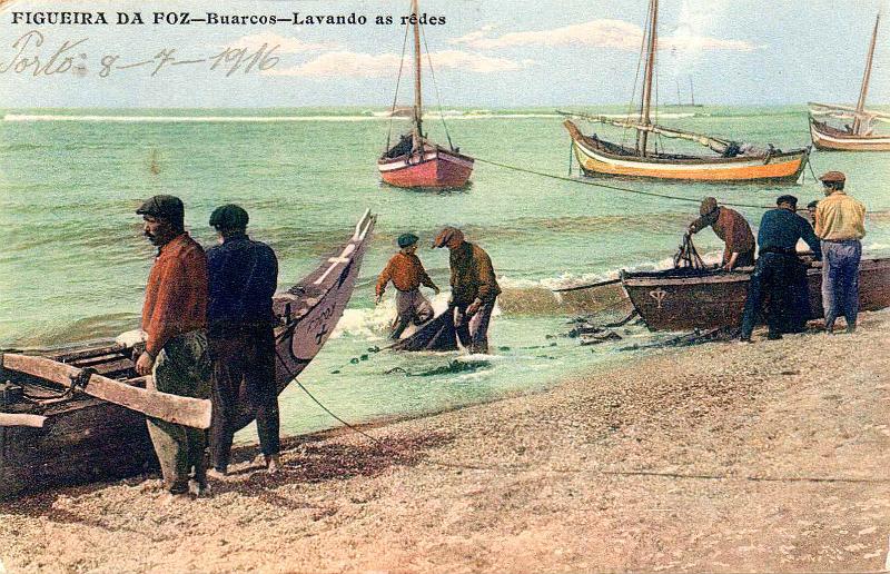 2244.jpg -     Lote:    2244      Lotes pelo Correio              Descrição:         Costumes portugueses &mdash; Figueira da Foz. Buarcos, lavando as redes.        PI       Valor Base:     &euro; 7,00     Valor Venda:     &euro;      