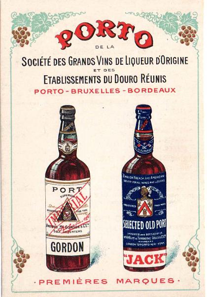 2306.jpg -     Lote:    2306      Lotes pelo Correio              Descrição:         Publicitários. Vinho do Porto &mdash; cartão francês de publicidade ás marcas "Gordon" e "Jack".        PI       Valor Base:     &euro; 7,00     Valor Venda:     &euro;      