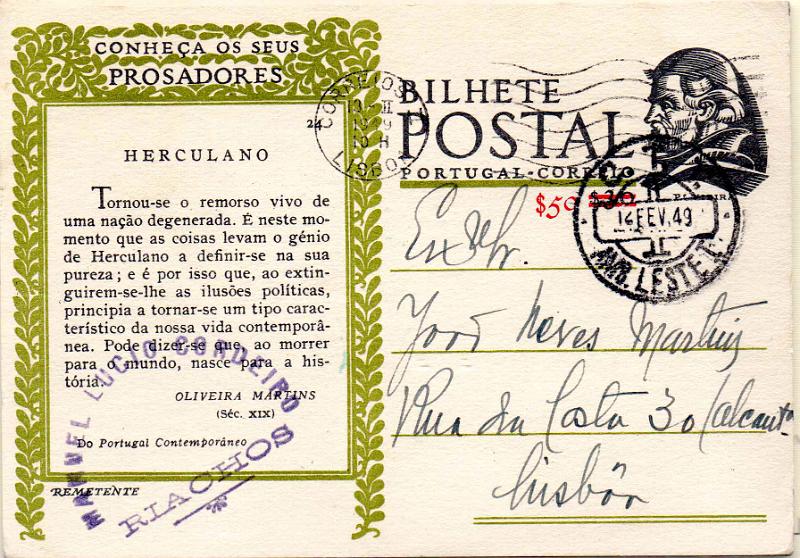 2383.jpg -     Lote:    2383      Lotes pelo Correio              Descrição:         Publicitários. Lote com 3 inteiros postais e 4 postais ilustrados comerciais, todos circulados.        PI       Valor Base:     &euro; 5,00     Valor Venda:     &euro;      