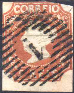 2433.jpg -     Lote:    2433      Lotes pelo Correio              Descrição:         1853 &mdash; D. Maria II. CE1, 5 reis castanho avermelhado. Cunho I. Selo com três margens muito curtas. Valor de catálogo &euro; 1.570,00.        O       Valor Base:     &euro; 50,00     Valor Venda:     &euro;      