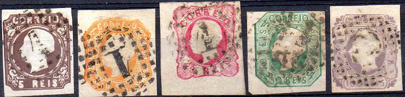 2462.jpg -     Lote:    2462      Lotes pelo Correio              Descrição:         1862/64 &mdash; D. Luís I. CE14/18. Série completa. Na generalidade selos com boa qualidade. Valor de catálogo &euro; 436,00.        O       Valor Base:     &euro; 45,00     Valor Venda:     &euro;      