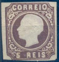 2467.jpg -     Lote:    2467      Lotes pelo Correio              Descrição:         1862/64. D. Luís I. Não denteado. CE14, 5 reis, castanho. Margens curtas Valor de catálogo &euro; 235,00.        **       Valor Base:     &euro; 21,00     Valor Venda:     &euro;      