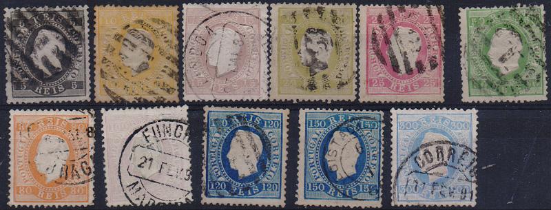 2505.jpg -     Lote:    2505      Lotes pelo Correio              Descrição:         1870/76 &mdash; D. Luís I. Fita direita. Lote com 11 selos diferentes. CE36/45 e CE47.        O       Valor Base:     &euro; 25,00     Valor Venda:     &euro;      