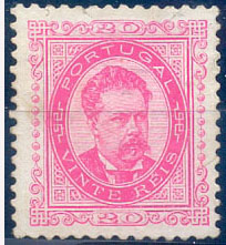 2546.jpg -     Lote:    2546      Lotes pelo Correio              Descrição:         1884/87 - D. Luís I. De frente. Novos valores. CE62, 20 reis, carmim, denteado 11 &frac12;, sem goma. Valor de catálogo &euro; 76,00.        *       Valor Base:     &euro; 6,00     Valor Venda:     &euro;      
