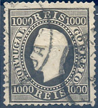 2554.jpg -     Lote:    2554      Lotes pelo Correio              Descrição:         1884 - D. Luís I. Fita direita. Novas cores. CE67, 1000 reis, preto, denteado 13 &frac12;. Valor de catálogo &euro; 142,00.        O       Valor Base:     &euro; 12,00     Valor Venda:     &euro;      