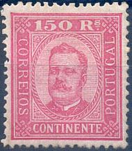 2567.jpg -     Lote:    2567      Lotes pelo Correio              Descrição:         1892/93 &mdash; D. Carlos I. CE77, 150 reis carmim sobre rosa, denteado 12 &frac12;. Valor de catálogo &euro; 450,00.        **       Valor Base:     &euro; 45,00     Valor Venda:     &euro;      