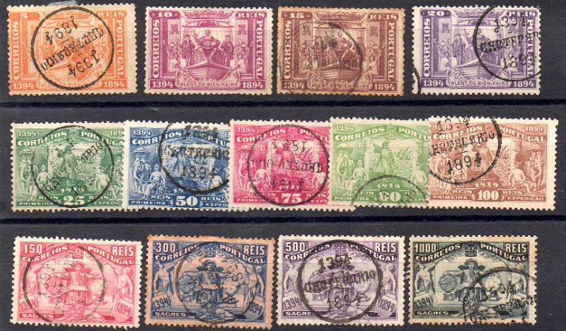 2581.jpg -     Lote:    2581      Lotes pelo Correio              Descrição:         1894 &mdash; 5.º Centenário do Nascimento do Infante D. Henrique. CE98/110. Série completa. Selo de 15 reis com defeito. Lote a ver. Valor de catálogo &euro; 584,00.        O       Valor Base:     &euro; 40,00     Valor Venda:     &euro;      