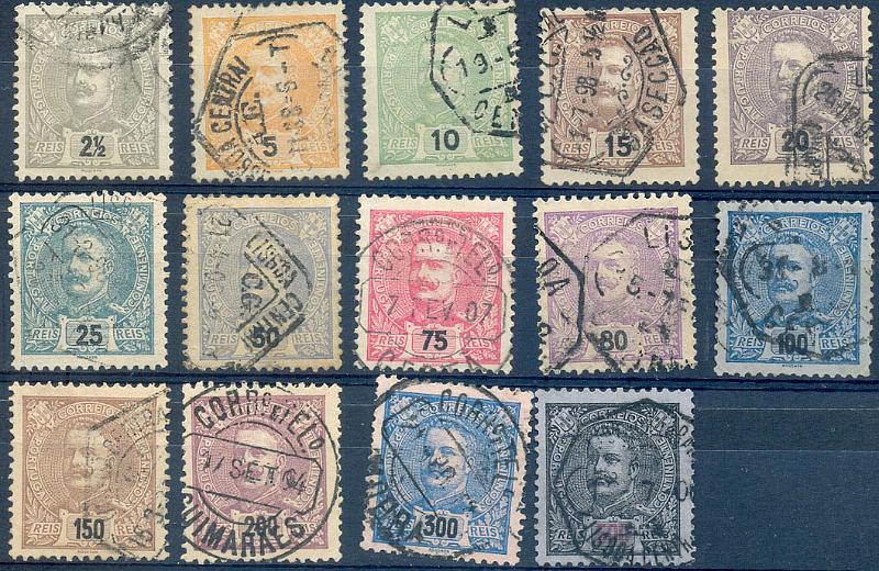 2589.jpg -     Lote:    2589      Lotes pelo Correio              Descrição:         1895/96 &mdash; D. Carlos I, Mouchon. CE 126/139. Série completa. Valor de catálogo &euro; 76,00        O       Valor Base:     &euro; 7,00     Valor Venda:     &euro;      