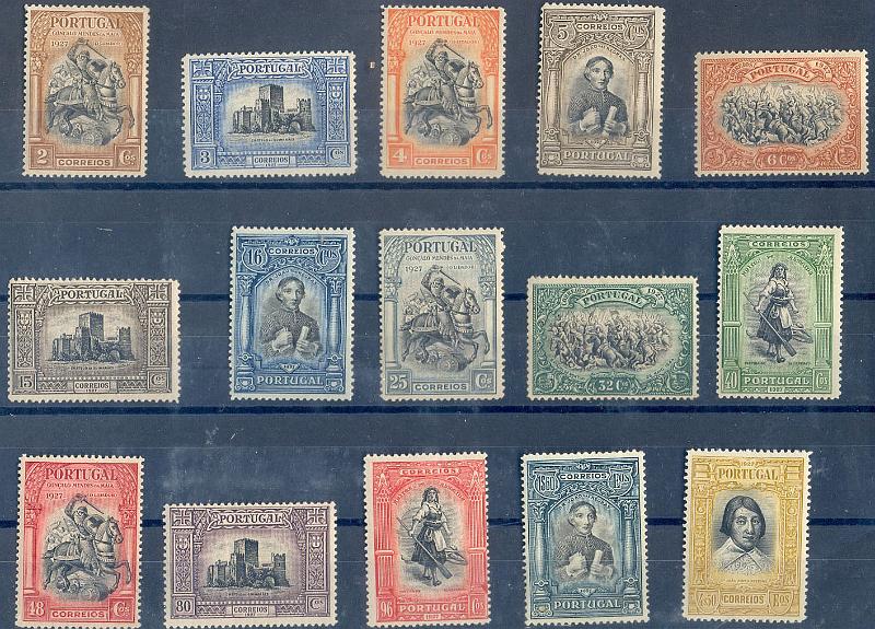 2701.jpg -     Lote:    2701      Lotes pelo Correio              Descrição:         1927 &mdash; Independência de Portugal * 2ª emissão, CE420/434; 15 valores. Valor de catálogo &euro; 140,00.        **       Valor Base:     &euro; 10,00     Valor Venda:     &euro;      