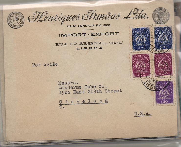 2749.jpg -     Lote:    2749      Lotes pelo Correio              Descrição:         1943/49 &mdash; Caravela. Lote com 46 sobrescritos com selos da emissão, remetidas para os EUA, Goa, Bélgica, Inglaterra e muitos outros países. Bom lote a ver.        Lote       Valor Base:     &euro; 30,00     Valor Venda:     &euro;      
