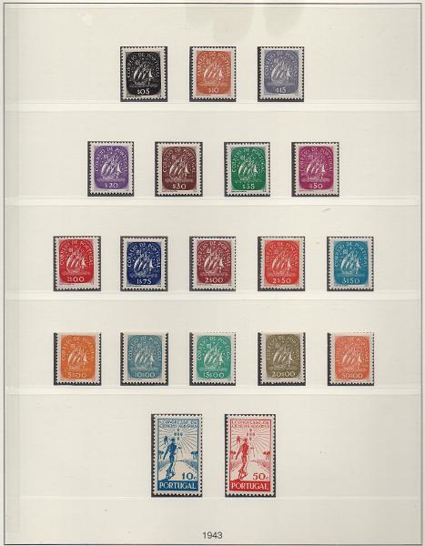 2753.jpg -     Lote:    2753      Lotes pelo Correio              Descrição:         1943 &mdash; Caravela + 1.º Congresso de Ciência Agrária. CE617/633 + CE634/35. Séries completas. Valor de catálogo &euro; 1.725,50.        ***       Valor Base:     &euro; 180,00     Valor Venda:     &euro;      