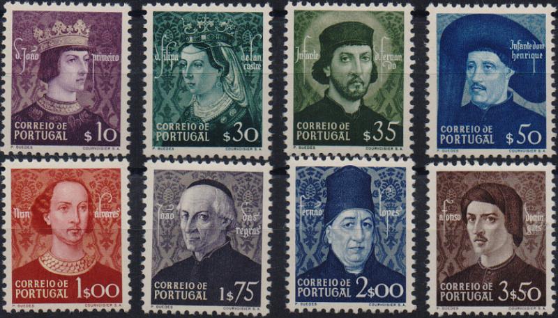 2767.jpg -     Lote:    2767      Lotes pelo Correio              Descrição:         1949 &mdash; Dinastia Avis. CE705/712. Série completa. Valor de catálogo &euro; 130,00.        **       Valor Base:     &euro; 12,00     Valor Venda:     &euro;      