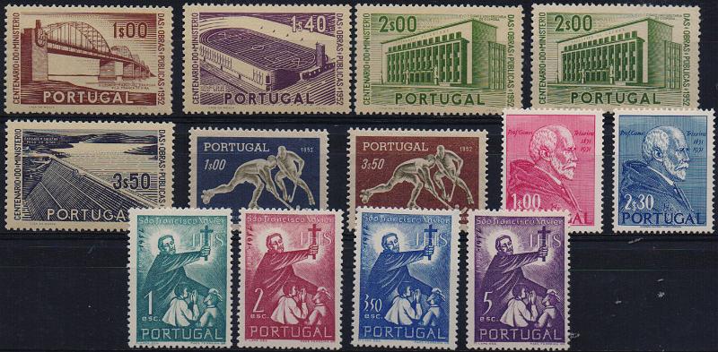 2782.jpg -     Lote:    2782      Lotes pelo Correio              Descrição:         1952 &mdash; Campeonato de Hoquei em Patins + Centenário de Gomes Teixeira + Centenário do Ministério das Obras Públicas + Centenário da Morte de S. Francisco Xavier. CE751/762. As quatro séries completas. Valor de catálogo &euro; 297,00.        ***       Valor Base:     &euro; 30,00     Valor Venda:     &euro;      