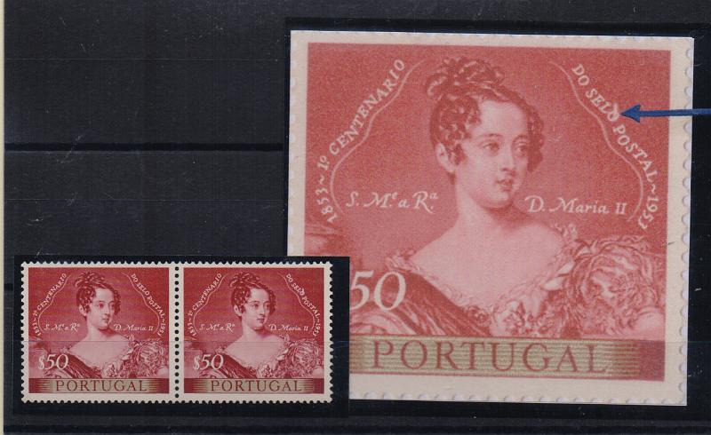 2789.jpg -     Lote:    2789      Lotes pelo Correio              Descrição:         1953 &mdash; Centenário do Selo Postal Português. CE786, $50 vermelho. Par em que um dos selos tem a variedade "SELÒ".        ***       Valor Base:     &euro; 5,00     Valor Venda:     &euro;      