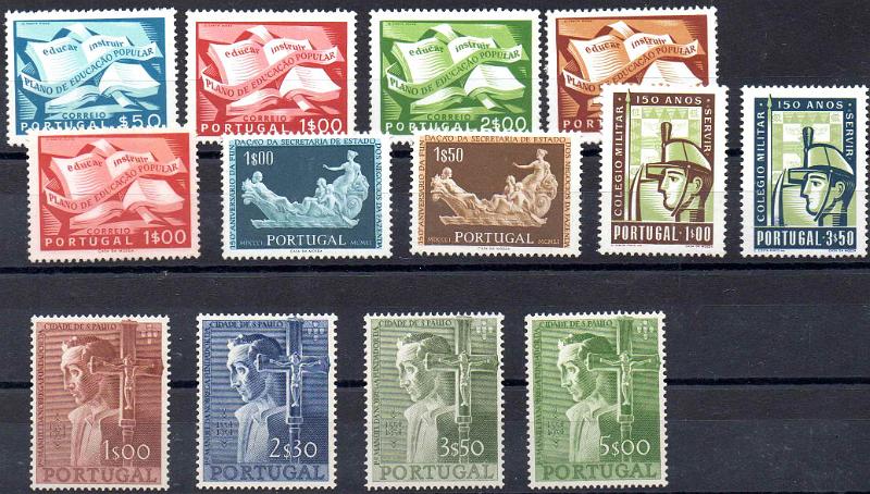 2796.jpg -     Lote:    2796      Lotes pelo Correio              Descrição:         1954 &mdash; Lote composto pelas séries emitidas durante o ano de 1954, CE794/805. Valor de catálogo &euro; 404,00.        ***       Valor Base:     &euro; 35,00     Valor Venda:     &euro;      