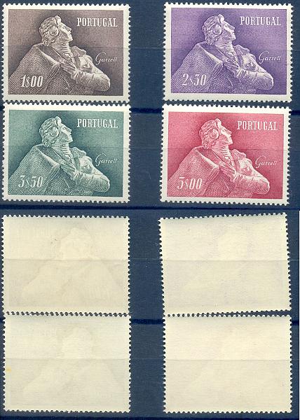 2807.jpg -     Lote:    2807      Lotes pelo Correio              Descrição:         1957 &mdash; Almeida Garrett. CE827/830. Série completa. Valor de catálogo &euro; 280,00.        ***       Valor Base:     &euro; 20,00     Valor Venda:     &euro;      