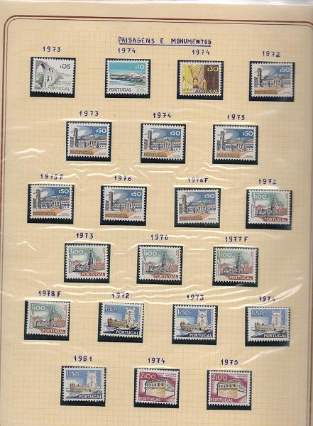2827.jpg -     Lote:    2827      Lotes pelo Correio              Descrição:         1972/74 &mdash; Paisagens e Monumentos. CE1126/1145. Série completa com 61 selos incluindo todas as variedades. Valor de catálogo &euro; 331,00.        ***       Valor Base:     &euro; 35,00     Valor Venda:     &euro;      