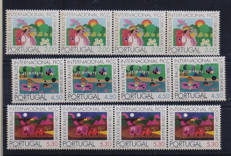 2838.jpg -     Lote:    2838      Lotes pelo Correio              Descrição:         1975 &mdash; Europa CEPT * Pintura + 36.º Rally FICC. Lote composto por: Par de 1$50 e tira de 4 selo de 10$00 CE 1251/1252 + Serie em tiras de 4 CE 1255/1257 (selo de 2$50 com tarja fosforescente). Valor de catálogo &euro; 363,60.        ***       Valor Base:     &euro; 30,00     Valor Venda:     &euro;      