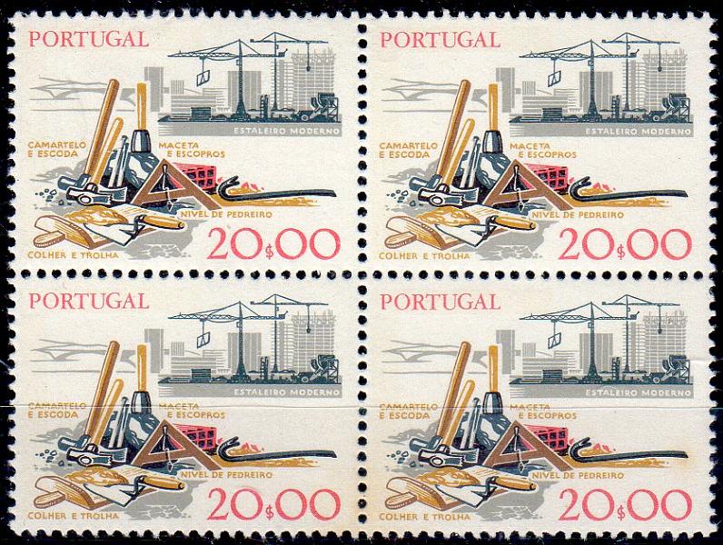 2847.jpg -     Lote:    2847      Lotes pelo Correio              Descrição:         1978/83 &mdash; Instrumentos do Trabalho. CE1374, 20$00. Quadra com fósforo curto. Valor de catálogo &euro; 96,00.        ***       Valor Base:     &euro; 24,00     Valor Venda:     &euro;      
