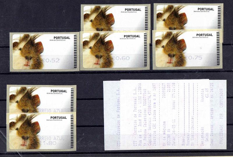 2908.jpg -     Lote:    2908      Lotes pelo Correio              Descrição:         2005 &mdash; Animais Domésticos. Amstel. Maquina SMA. CE ETQ33A. Impressão a violeta. Série completa do correio ordinário e correio azul para o ano de 2006. Valor de catálogo &euro; 30,00.        ETQ       Valor Base:     &euro; 6,00     Valor Venda:     &euro;      
