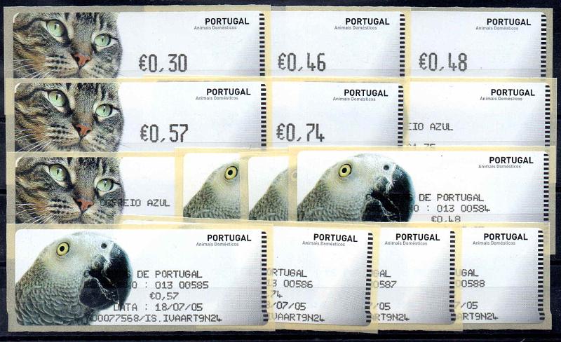 2912.jpg -     Lote:    2912      Lotes pelo Correio              Descrição:         2005 &mdash; Animais domésticos. Máquina CROUZET. CE ETQ34. Correio normal + correioazul, impressão a preto, com recibos. Taxas de 2005.        ETQ       Valor Base:     &euro; 10,00     Valor Venda:     &euro;      