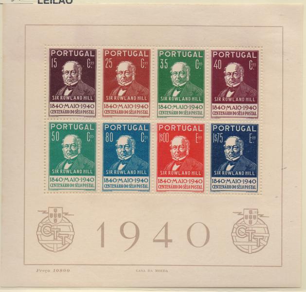 2917.jpg -     Lote:    2917      Lotes pelo Correio              Descrição:         1940 &mdash; Centenário do Selo Postal. CE BLC3. Regomado. Valor de catálogo &euro; 240,00.        BLC***       Valor Base:     &euro; 20,00     Valor Venda:     &euro;      