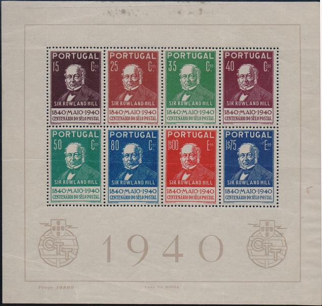 2918.jpg -     Lote:    2918      Lotes pelo Correio              Descrição:         1940 &mdash; Centenário do Selo Postal. CE BLC3. Valor de catálogo &euro; 240,00.        BLC***       Valor Base:     &euro; 50,00     Valor Venda:     &euro;      