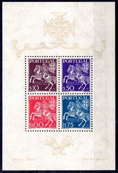 2923.jpg -     Lote:    2923      Lotes pelo Correio              Descrição:         1944 &mdash; 3.ª Exposição Filatélica Portuguesa. CE BLC5. Valor de catálogo &euro; 101,00.        BLC***       Valor Base:     &euro; 12,00     Valor Venda:     &euro;      