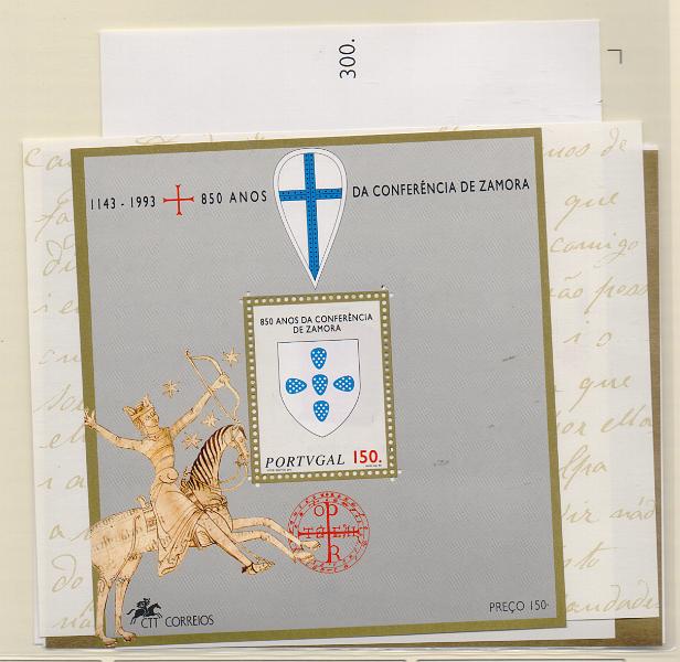 2939.jpg -     Lote:    2939      Lotes pelo Correio              Descrição:         1993 &mdash; Portugal. Ano incompleto de blocos - falta 1 bloco nº141 com valor de catálogo de 13&euro;. 8 Blocos - Valor de catálogo &euro; 88,00.        BLC***       Valor Base:     &euro; 8,00     Valor Venda:     &euro;      
