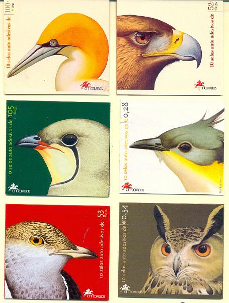 2948.jpg -     Lote:    2948      Lotes pelo Correio              Descrição:         2000/02 - Lote de 6 cadernetas das "Aves de Portugal", CE 117 a 122. Valor de catálogo &euro; 99,00.         CRT       Valor Base:     &euro; 10,00     Valor Venda:     &euro;      
