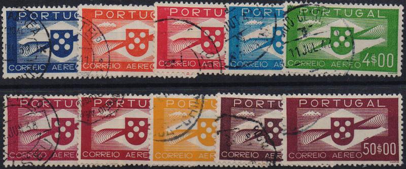 2959.jpg -     Lote:    2959      Lotes pelo Correio              Descrição:         1936/41 &mdash; Correio aéreo. Tipo Hélice. CE CA1/10. Série completa. Valor de catálogo &euro; 215,00.        O       Valor Base:     &euro; 20,00     Valor Venda:     &euro;      