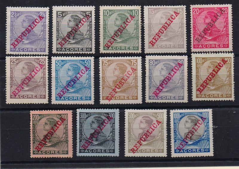 2988.jpg -     Lote:    2988      Lotes pelo Correio              Descrição:         1911 &mdash; D. Manuel II, com sobrecarga REPUBLICA. CE121/134. Série completa. Valor de catálogo &euro; 42,00.        **       Valor Base:     &euro; 5,00     Valor Venda:     &euro;      