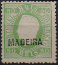 3005.jpg -     Lote:    3005      Lotes pelo Correio              Descrição:         1871/76 &mdash; D. Luís I. Fita direita. Sobrecarga C. CE18, 50 reis verde, denteado 12 &frac12;. Selo sem goma. Valor de catálogo &euro; 112,00.        *       Valor Base:     &euro; 10,00     Valor Venda:     &euro;      