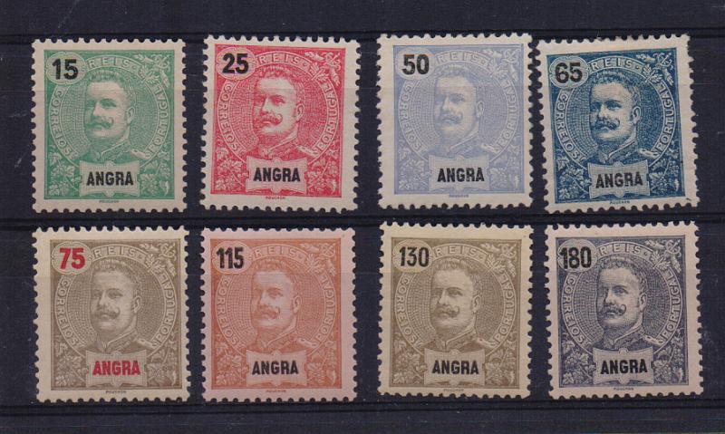 3010.jpg -     Lote:    3010      Lotes pelo Correio              Descrição:         1898/1905 &mdash; D. Carlos I. Novas cores e valores. CE27/34. Série completa. Dois selos de menor valor com ligeiro adelgaçamento. Lote a ver. Valor de catálogo &euro; 55,00.        **       Valor Base:     &euro; 6,00     Valor Venda:     &euro;      